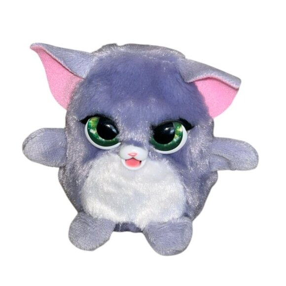 Hasbro FurReal Fuzzalots Light Up Kitty Interactive Plush Toy 4" Purple & White - Picture 2 of 3